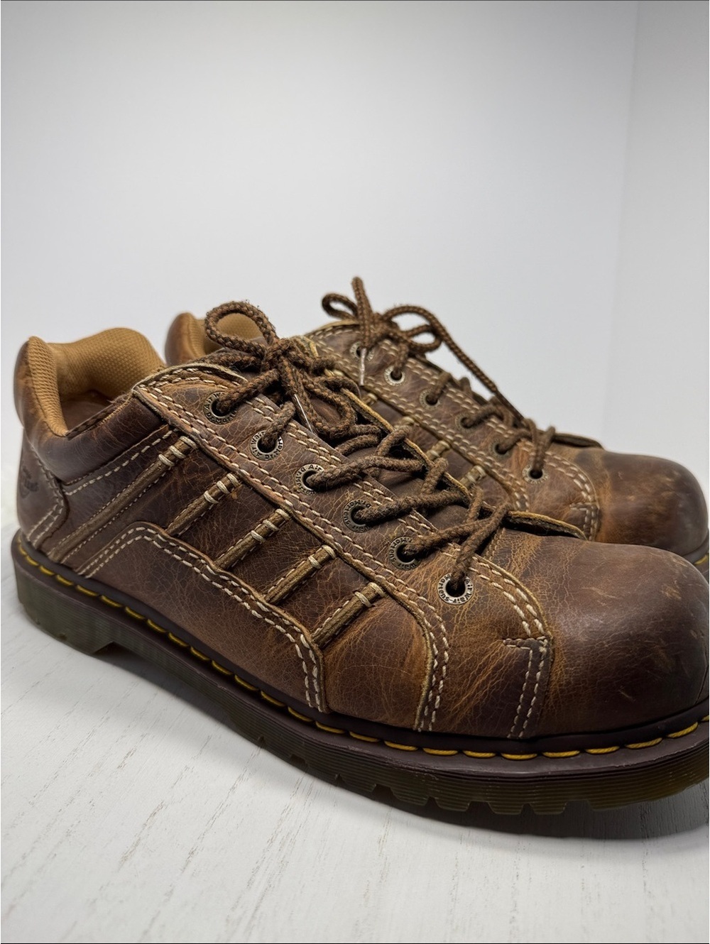 Dr. Martens Brown Leather Lace-Up Shoes - Durable and Classic